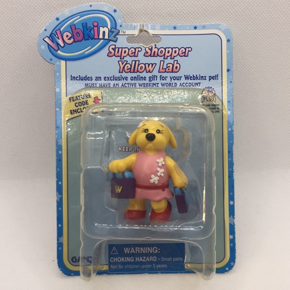Webkinz Super Shopper Yellow Lab Figurine Ganz Toy - Picture 8 of 8